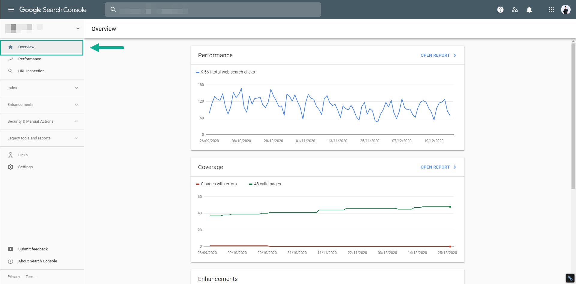 Search Console Overview
