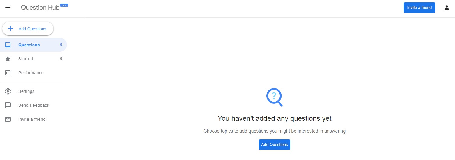 Google Question Hub Dashboard