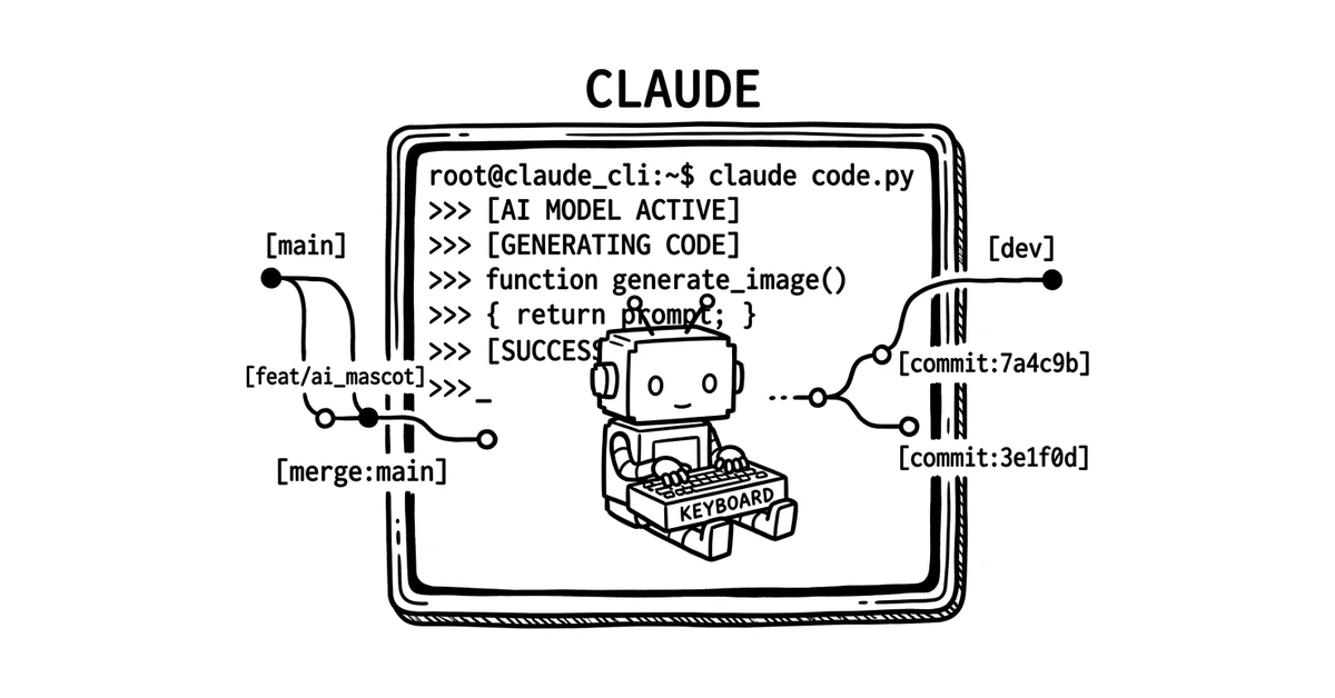 ภาพจำลองเครื่องมือ clide หรือ command-line ต้นแบบ Claude Code ลายเส้นการ์ตูนสีขาวดำ